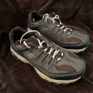 Skechers Men’s Afterburn Memory Foam Sneakers Wide